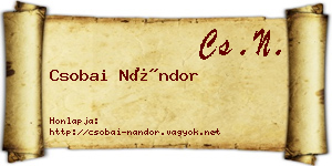 Csobai Nándor névjegykártya